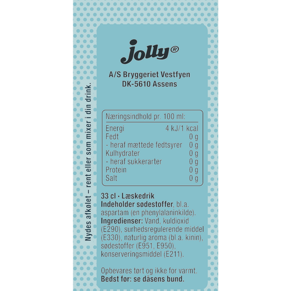 Jolly Tonic Sukkerfri