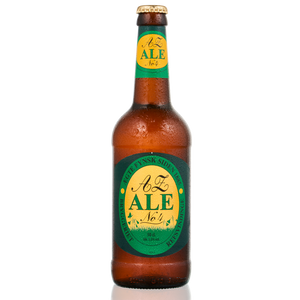 AZ Ale No. 4 fra Bryggeriet Refsvindinge. ﻿En overgæret Ale med en flot gylden farve, og en smag af malt og lyse frugter.