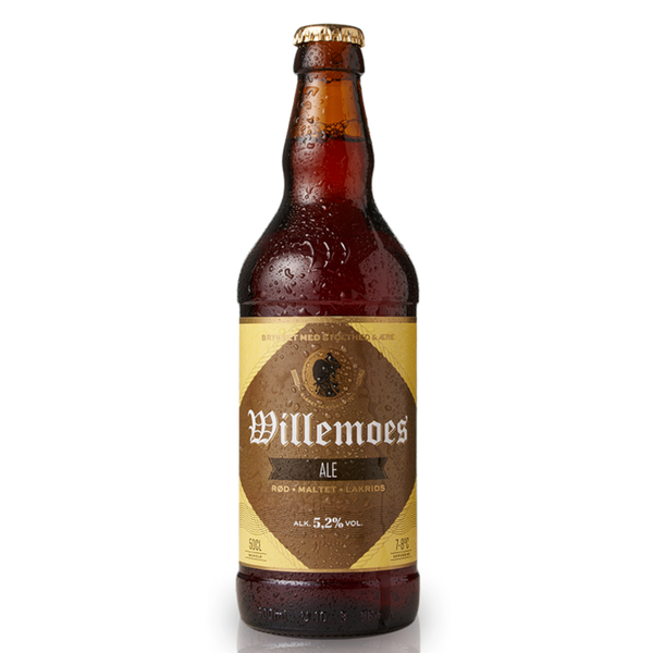 Willemoes Ale fra Bryggeriet Vestfyen. ﻿En fyldig, overgæret ale, med en behagelig maltet karakter og afstemthed mellem farin og lakrids.