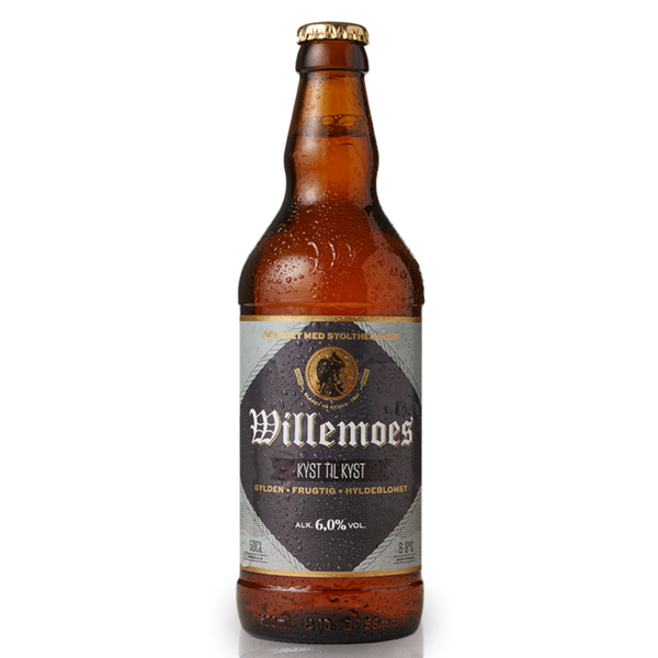 Willemoes Kyst til Kyst fra Bryggeriet Vestfyen. ﻿En velafbalanceret frugtøl med en frugtig aroma og smag af hyldeblomst.